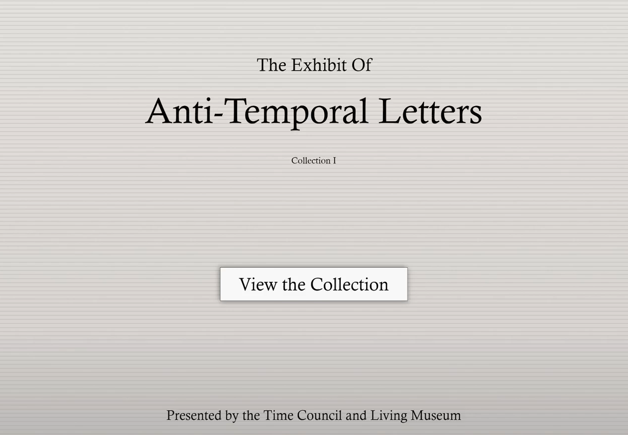 Anti-Temporal Letters